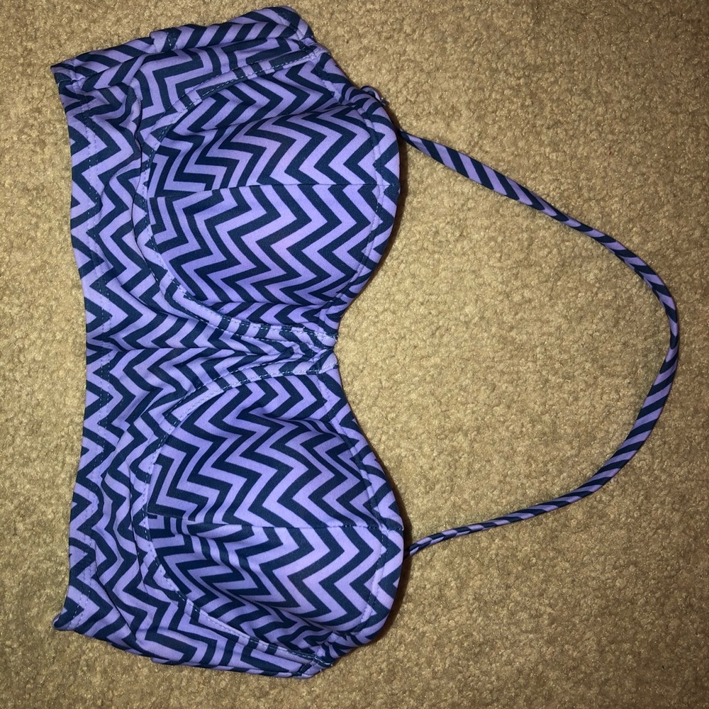 Purple Zig-Zag Bikini Top